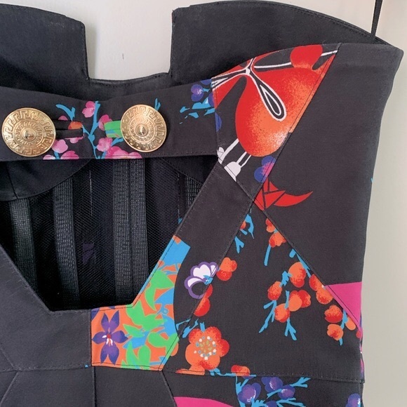 Versace by H&M size 6 floral corset top - Picture 9 of 16